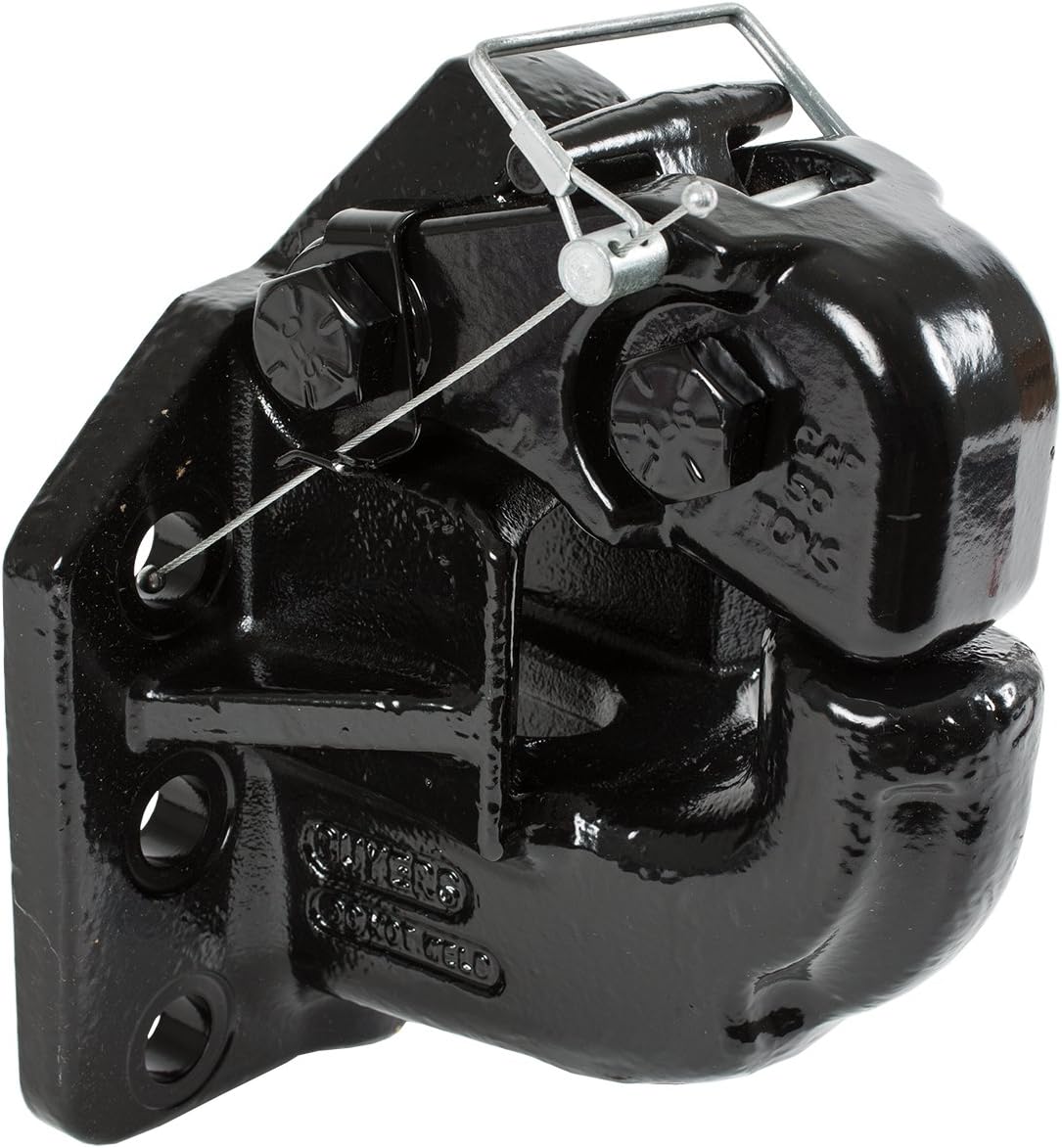 Buyers Products PH50 50 Ton Capacity 6-Hole Mount Air Compensated Pintle Hook, Black
