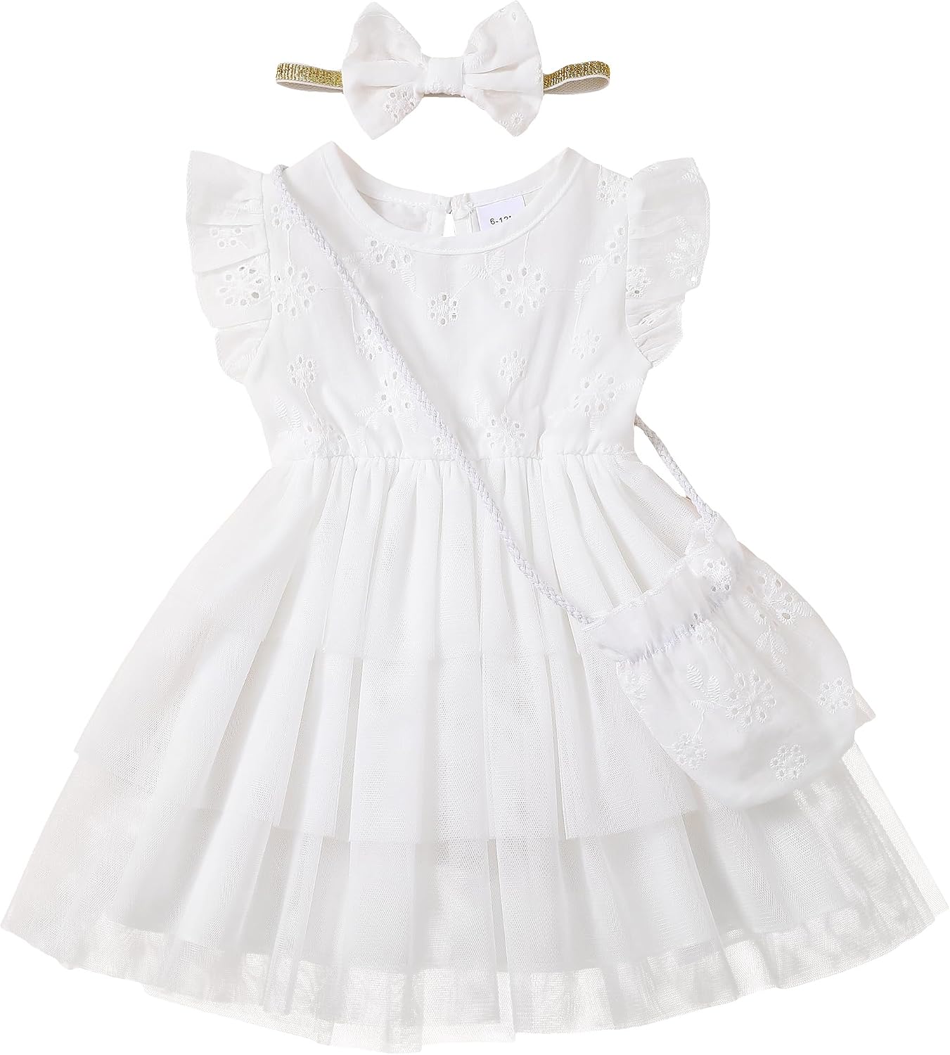Baby Girl Flower Dress Summer Toddler Dresses Princess Birthday Wedding Party Tulle Dress for Girls 3M to 3T