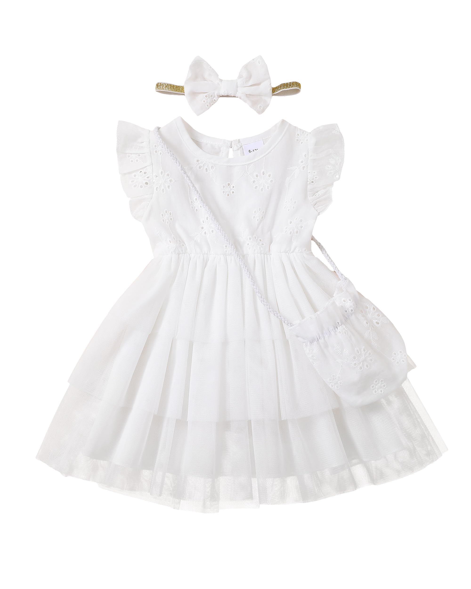 Baby Girl Dress Infant Summer Outfits Toddler Sleeveless Tulle Dress Wedding Flower Birthday Dresses for Girls