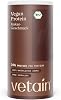 VETAIN Vegan Protein Powder Chocolate - 20 g Protein - 600 g - Without Sweeteners - Organic Protein Powder - 5 Protein Sources Fermented Peas & Rice - Full EAA & BCAA - Laboratory Tested