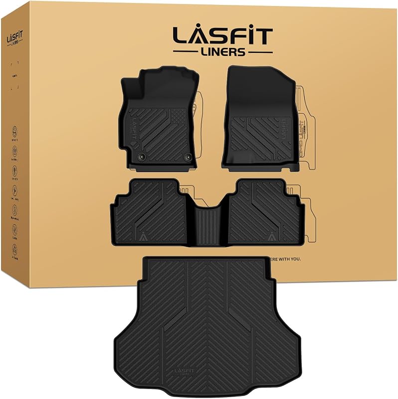 Tapetes automotivos em TPE LASFIT para Hyundai Elantra manual 2021–2026 e Elantra N manual 2022–2026, kit com 3 peças