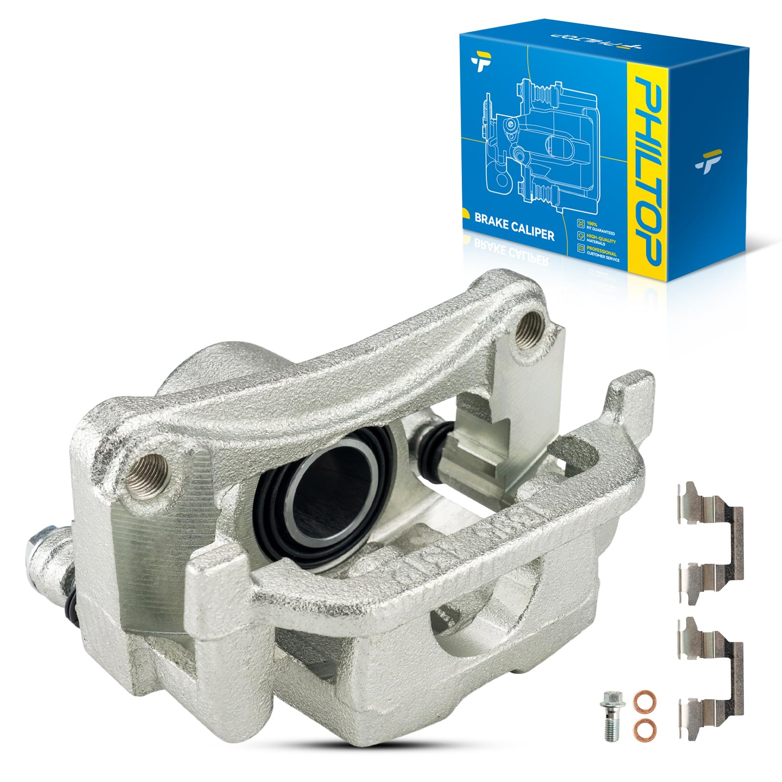 PHILTOP Brake Caliper Rear Left Compatible with 2005-2008 G35, 2009-2010 G37, 2006-2009 M35, 2006-2009 350Z, 2006-2009 M45, 2009-2009 370Z, 19-B2792A