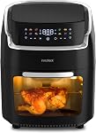 Innoteck 12.7QT Digital Air Fryer Oven - One Touch Controls - Air Fry, Roast, Dehydrate, Bake, Reheat - 8 Functions - Oil Less - Rotisserie - Removable Dishwasher Safe Parts 12L