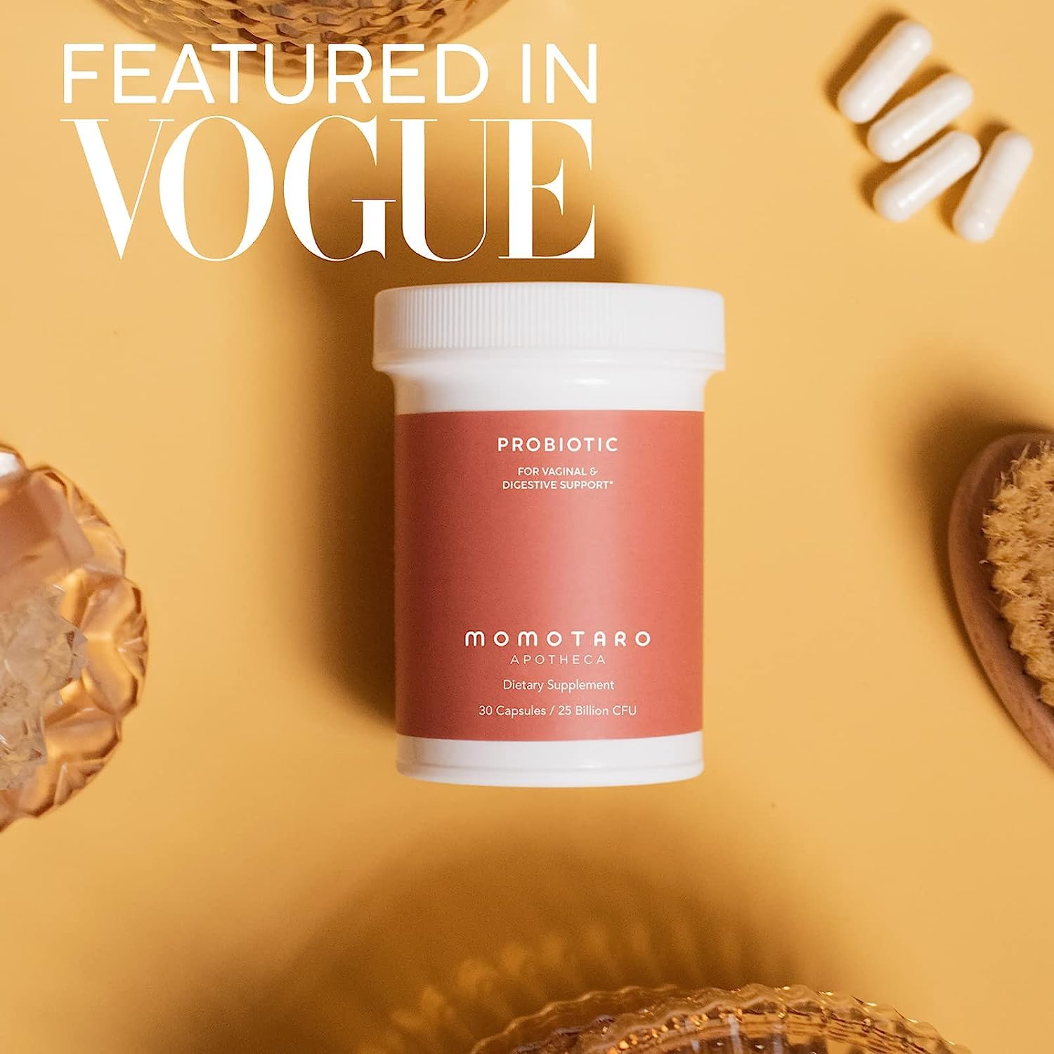 MOMOTARO APOTHECA Vaginal Moisturizer Organic Vulva Salve & Organic Probiotic for Women Vaginal & Digestive Supplement Set - Soothing Balm Vulvovaginal Dryness, Odor, Itching, Burning, Redness, BV