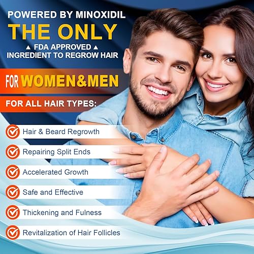 Miniatura 6 de Minoxidil para el crecimiento del cabello para hombres y mujeres, suero de crecimiento del cabello de minoxidil al 5% para que los hombres vuelvan a