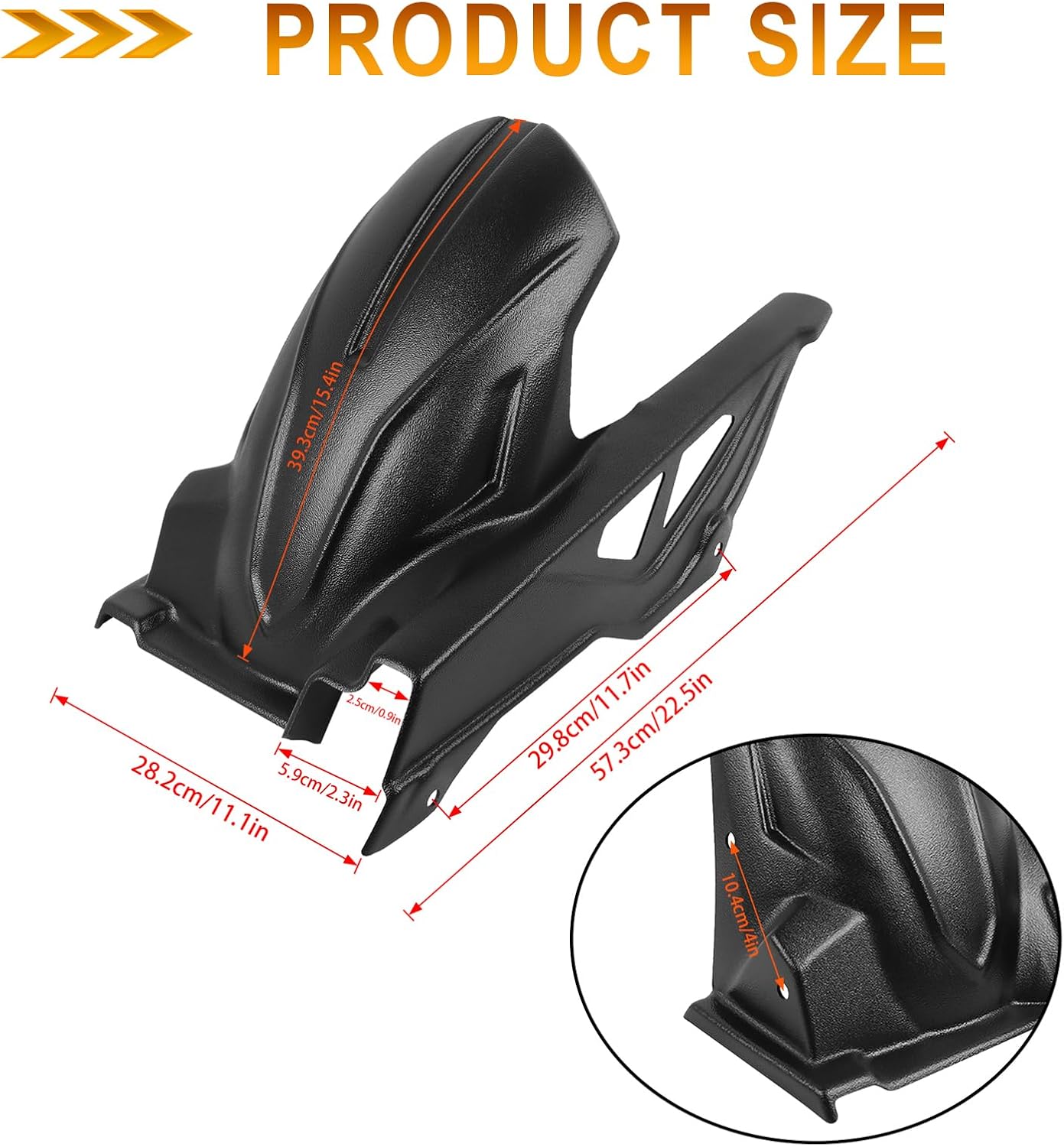 Motorcycle Mudguard Extender Extension Replacement for Honda CB750 Hornet CB 750 2023 2024 Rear Mudguards Splash Guard (Type B)