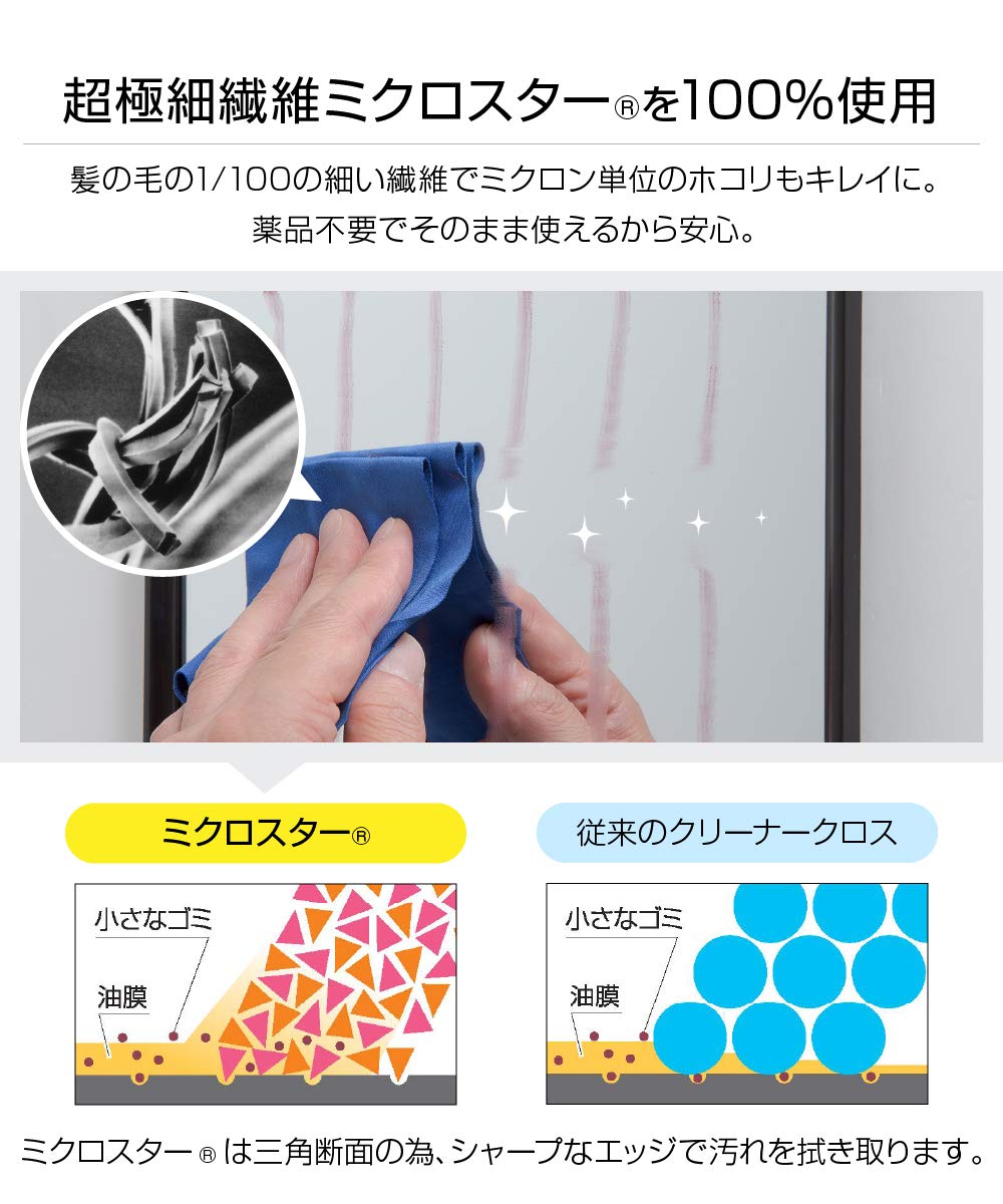 Amazon | テイジン マイクロファイバークロス ブルー 8枚セット 20cm