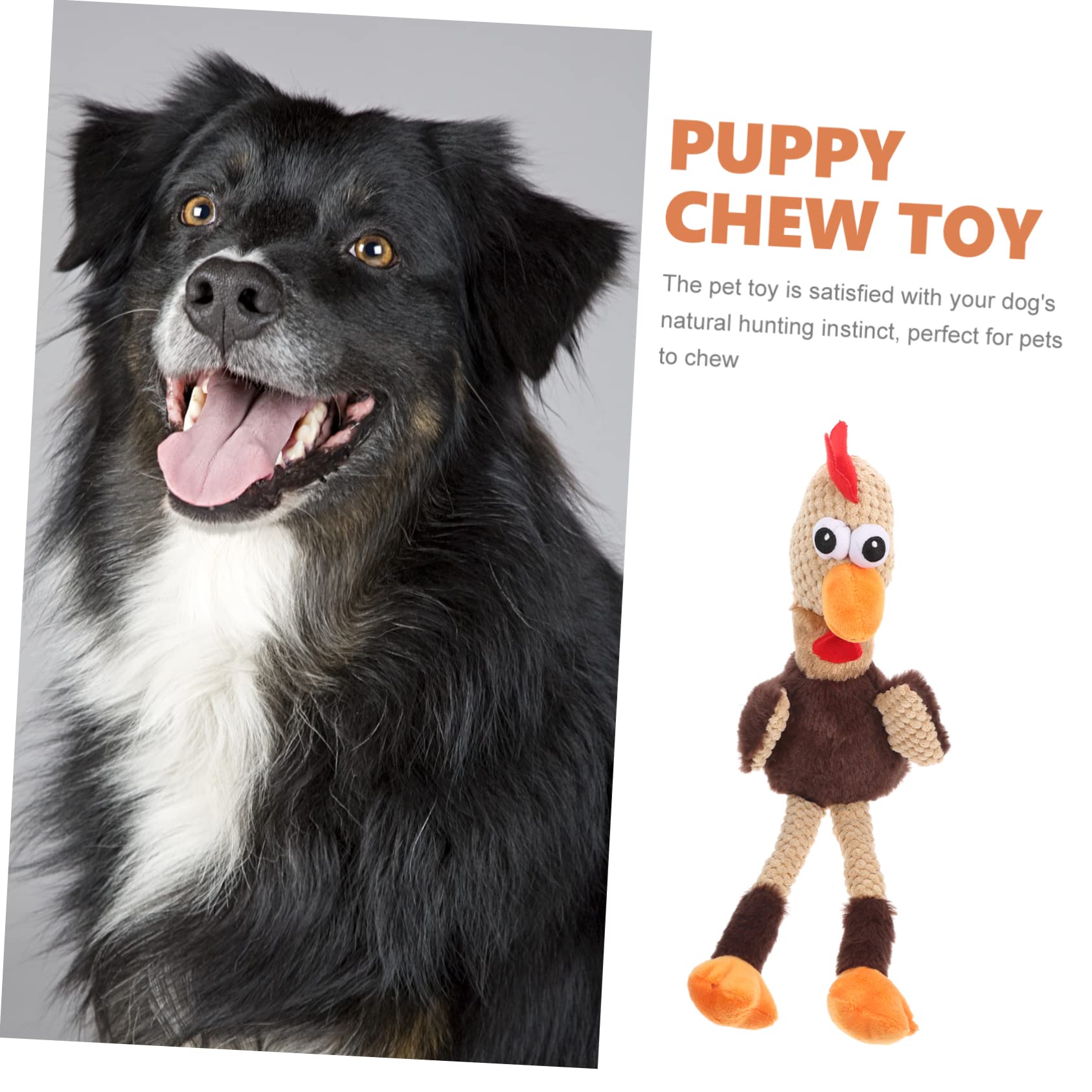 POPETPOP 2piezas Juguete para Mascotas Forma De Pollo Juguete De Masticación Interactivo para Perros Divertido y Resistente para Cachorros para Jugar y Limpiar