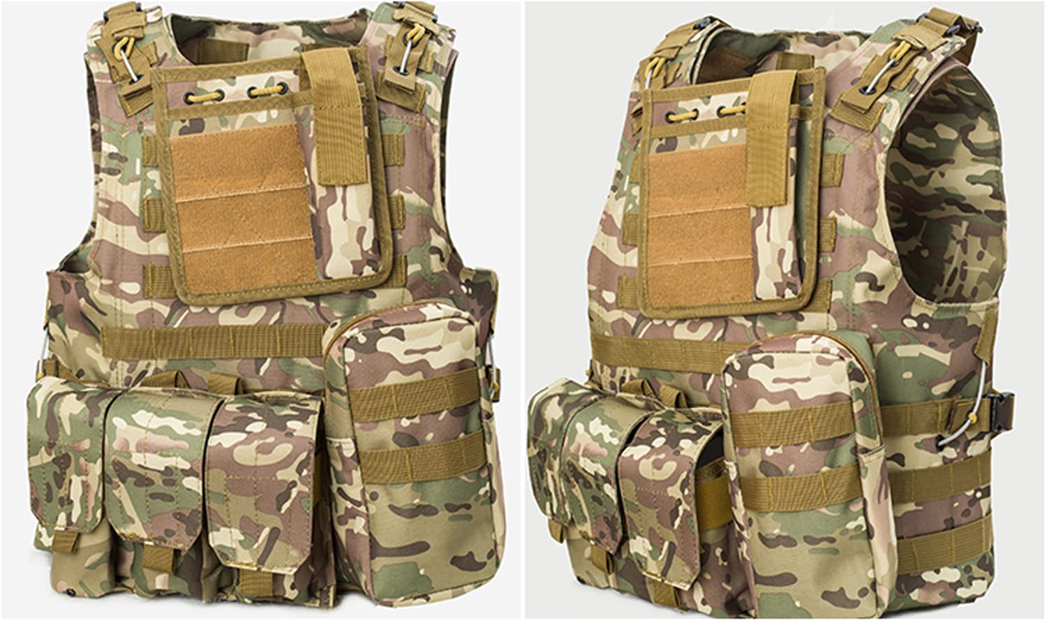 Chaleco táctico militar Molle, para Airsoft, SWAT, Policía