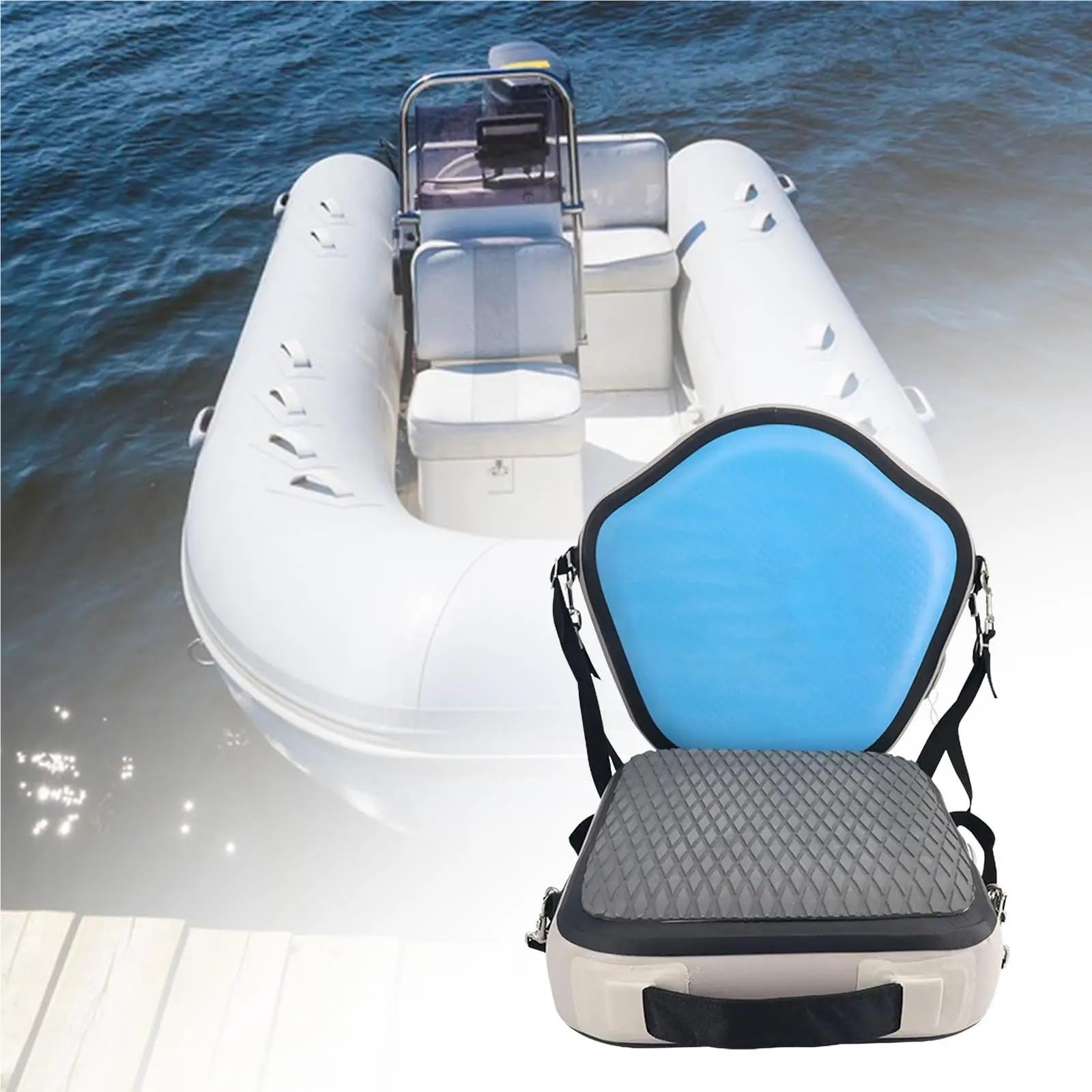 Asiento de Kayak Universal, cómodo, Impermeable, Ajustable, for Tabla de Remo, Canoa, Rafting, Kayak, Canoa, Pesca y Barco.