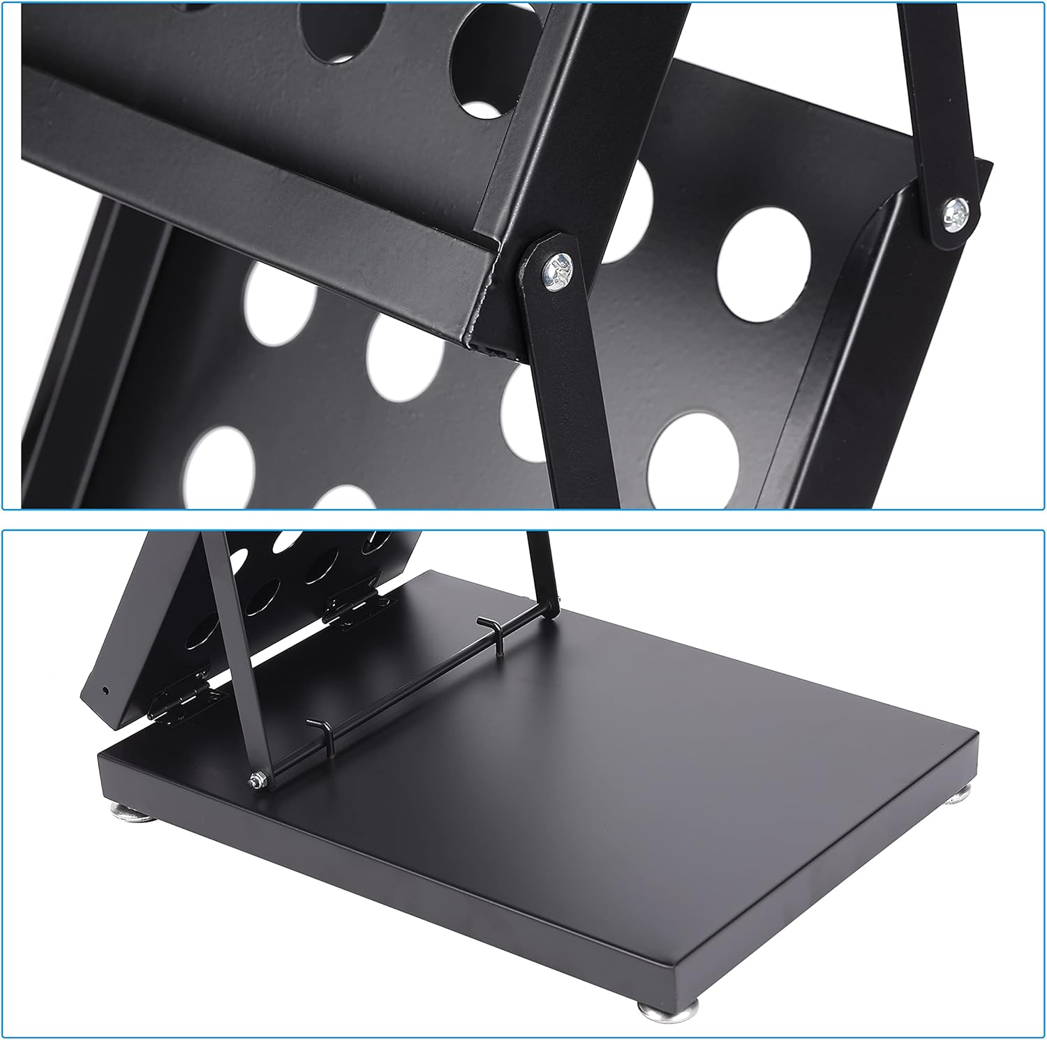 WERTIRUNG Brochure Magazine Catalog Literature Display, Literature Catalog Rack with Carrying Bag, Foldable Magazine Stand for Office Retail Store and Exhibition Trade Show, 4 Pockets (Black) : Office Products