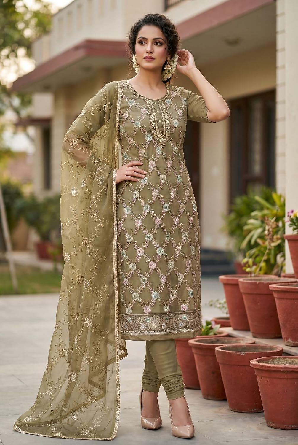 Indian Women Traditional Wear Readymade Designer Fancy Kurti Set 21737