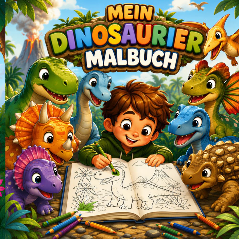 Mein großes Dino-Malbuch