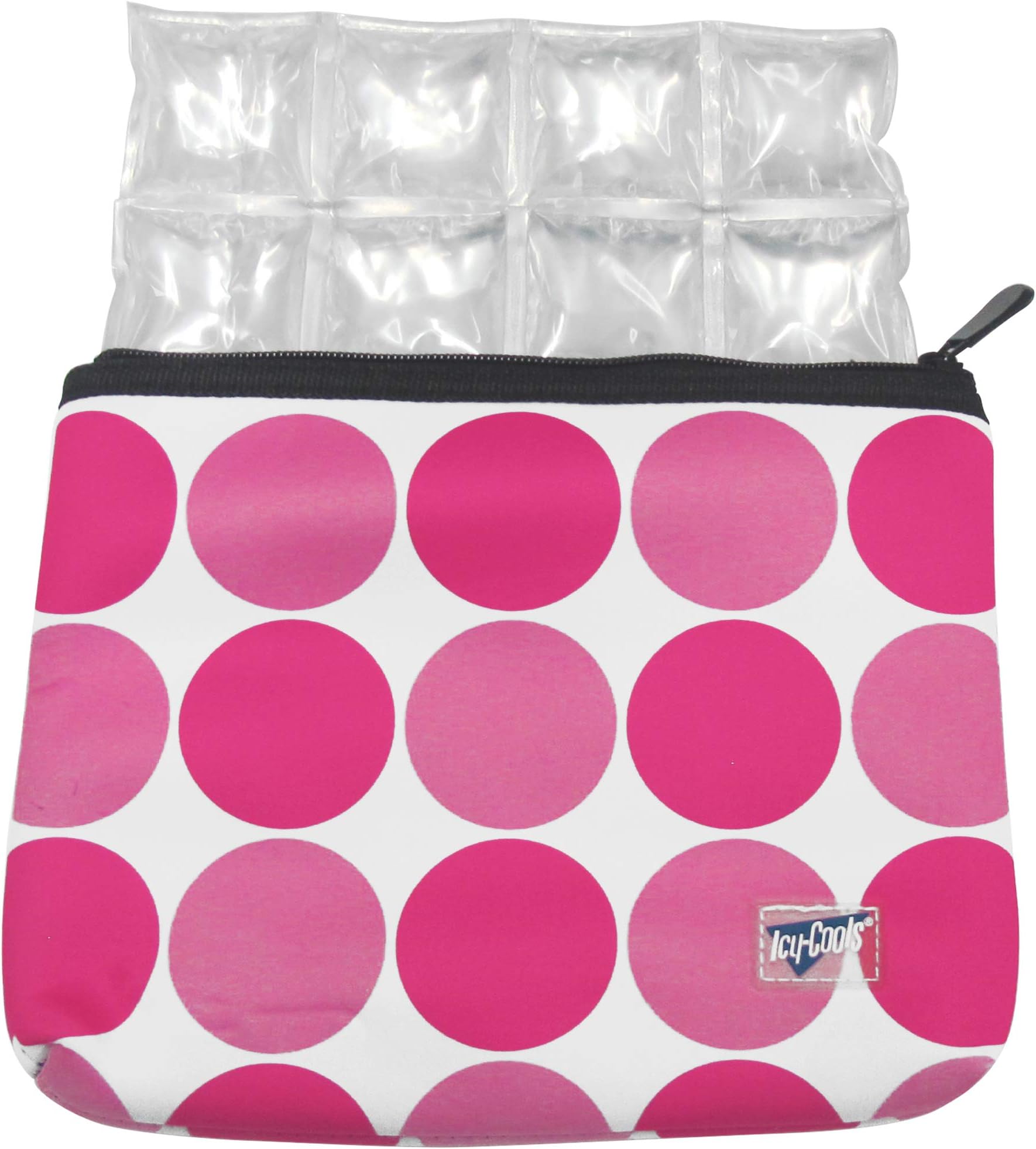 Insulin Cooler Travel Case With TSA Approved Ice Pack, Neoprene Medication Travel Organizer Bag, Small Insulated Pouch for Medicine, Lipstick, Injectables, Pink Dot