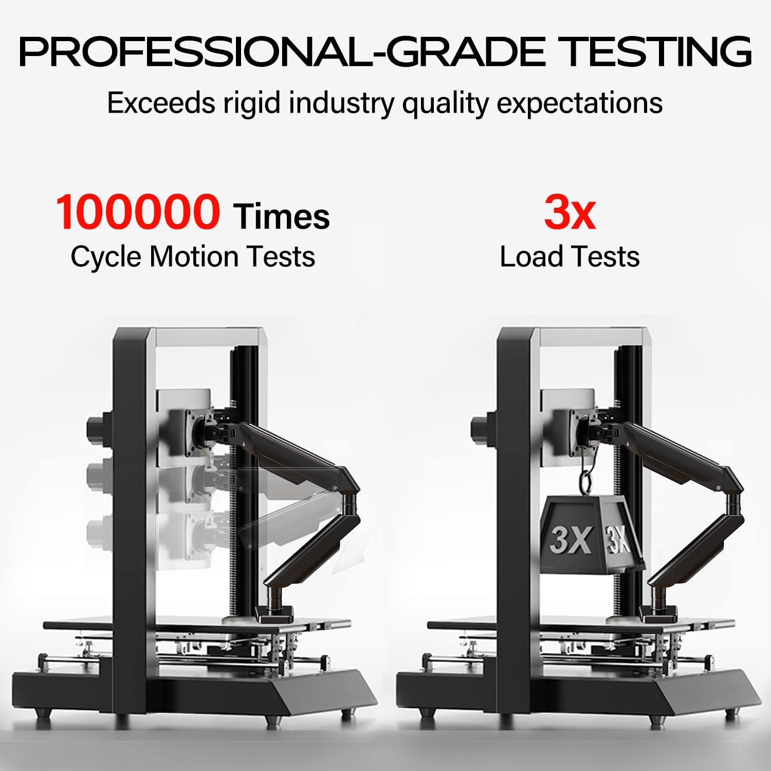Single Monitor Mount Stand - Full Motion Articulating Arm with Gas Spring,17-32 inch Computer Screen Mount, VESA 75x75/100x100, Clamp/Grommet Base, Adjustable Stand & Tilt & Swivel(Black)