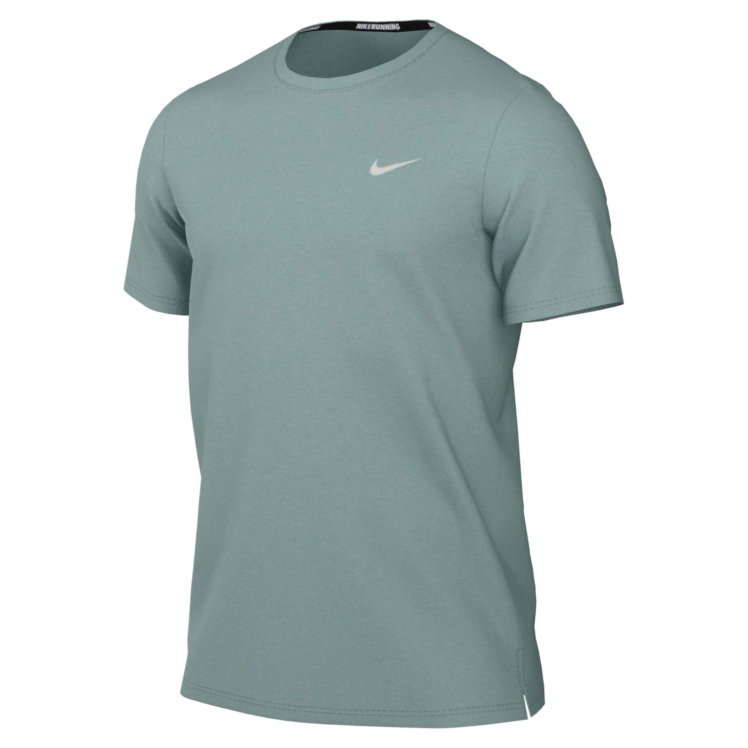 Nike Men's M Nk Df Uv Miler Ss T-Shirt, Cannon/Reflective Silv, S