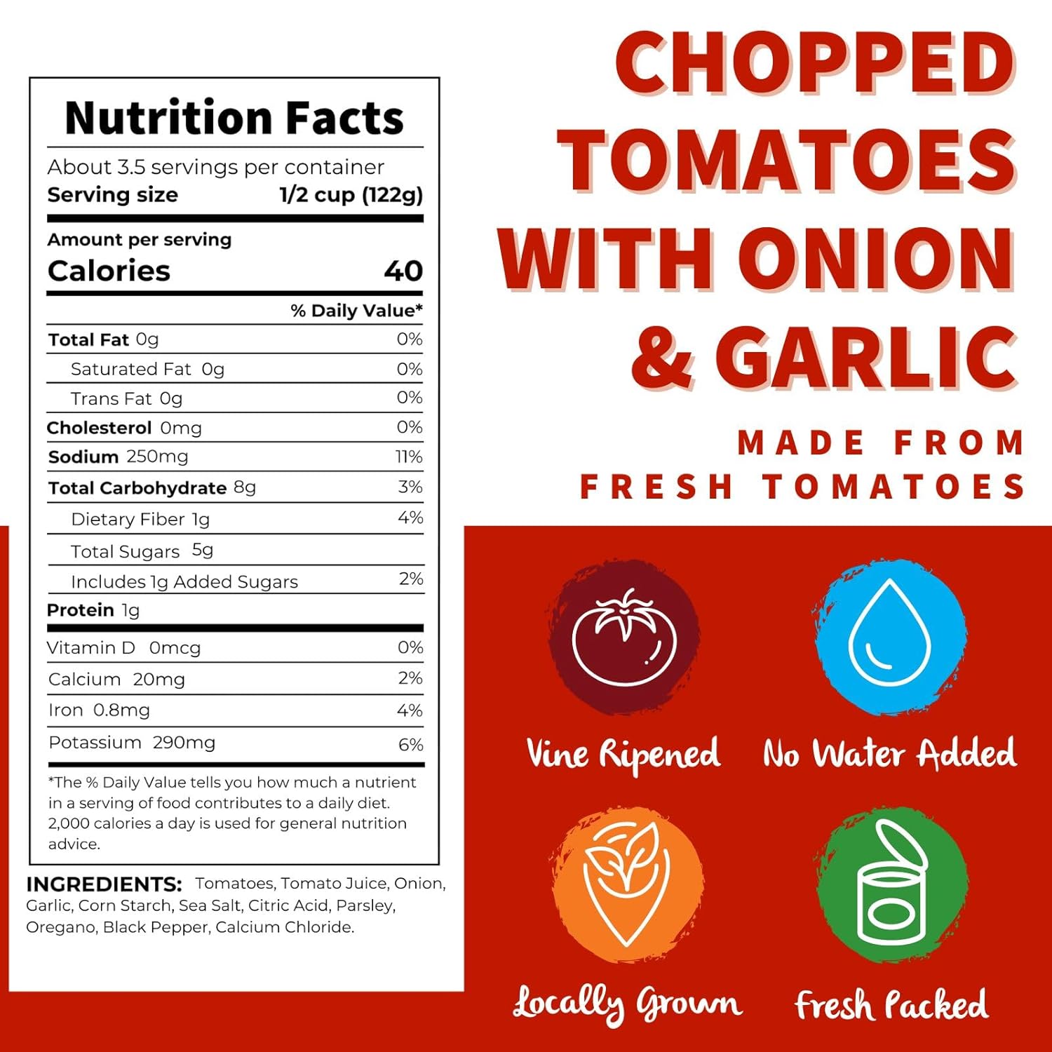 Dei Fratelli Chopped Tomatoes with Onion & Garlic (14.5 oz. cans; 12 pack) - 5th Generation Recipe
