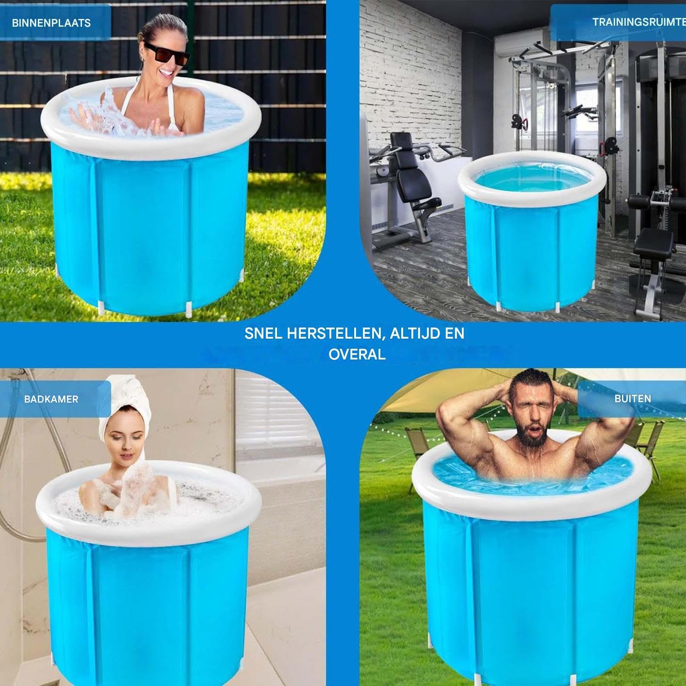 Vasca da Bagno Gonfiabile con Pompa d'Aria e Cesto Gonfiabile