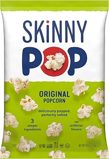 SkinnyPop Original Popcorn 4.4oz Bag - Gluten-Free, Dairy-Free Whole Grain Snack with Just 3 Ingredients