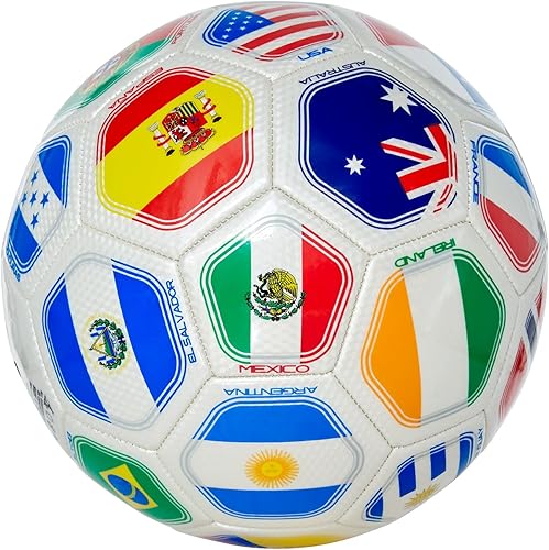 Miniatura 3 de Balón de la Copa del Mundo, Balón de Fútbol de Banderas de País Tamaño 5, Equipos Nacionales del Club del Mundo, Balón de Fútbol Bandera