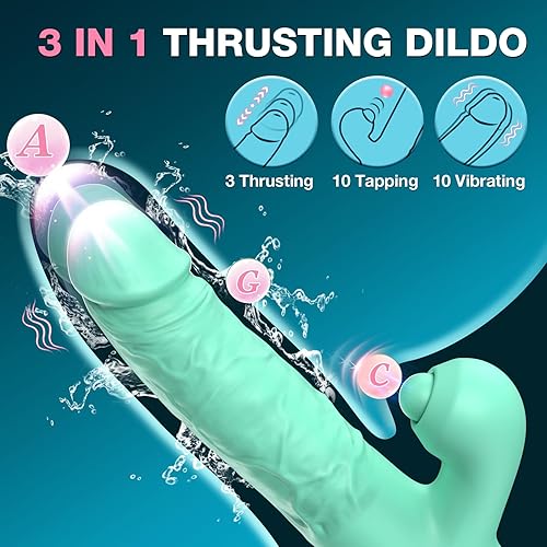 Miniatura 2 de Vibrador de empuje para mujer – 3 empujes de alta velocidad hasta 700 veces/minuto, 10 golpes y 10 modos de vibración | Estimulador de punto G y