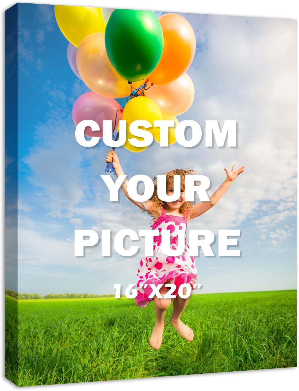 XQSJXM Canvas Prints With Your Photos, Custom Canvas Prints, Personalized Photo to Canvas Wall Art - 16"x 20"