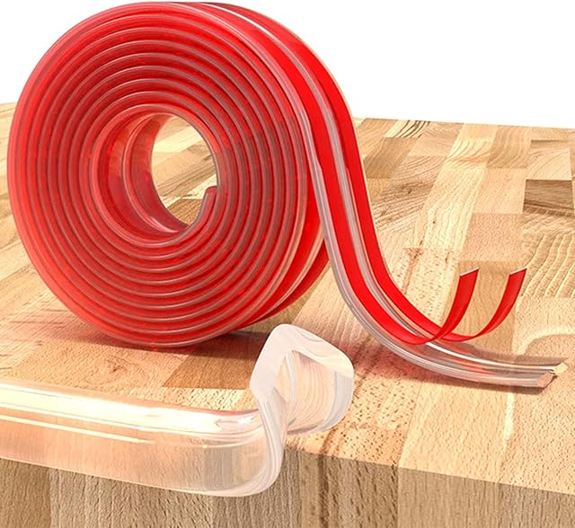 Edge Protector, Silicone Corner Protectors for Kids Transparent Table Corner Protectors Safety Baby Proofing Edge Protector Furniture Edge Protectors for Table Cabinets Drawers (2cm x 1M)