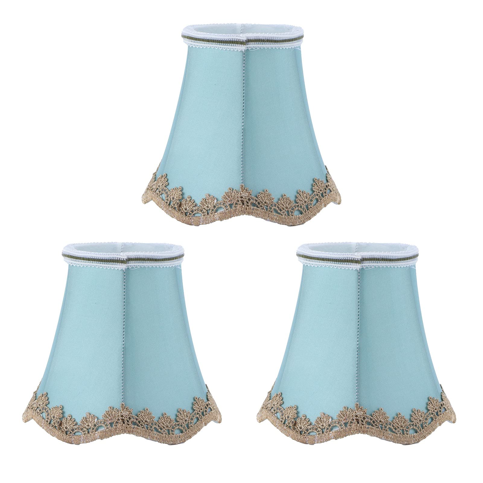 SMCCYYSD Set of 3 Modern Bell Chandelier Shades Clip On Lampshades for Wall Floor Pendant Lights Stylish Replacement