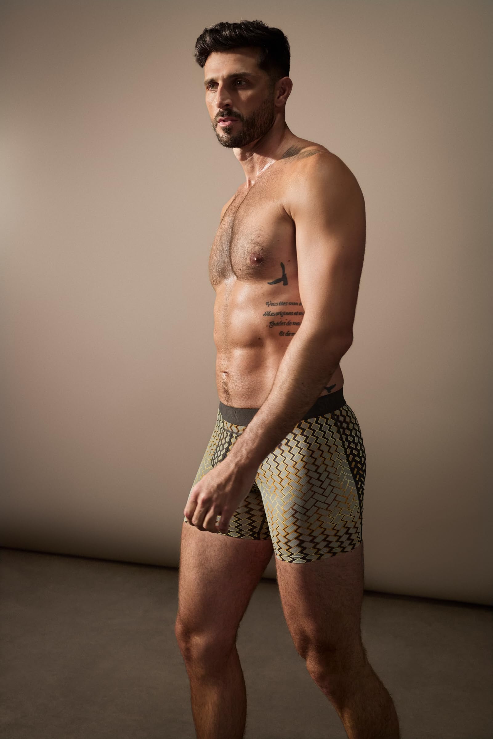 SAXX Underwear Co. Calzoncillos tipo bóxer de compresión suaves y flexibles para hombre, 6 pulgadas