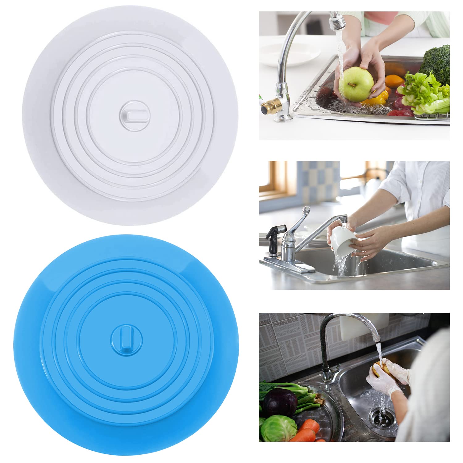 Amazon｜排水溝 蓋 排水口カバー 15cm シリコン 止水フタ シンク ふた 