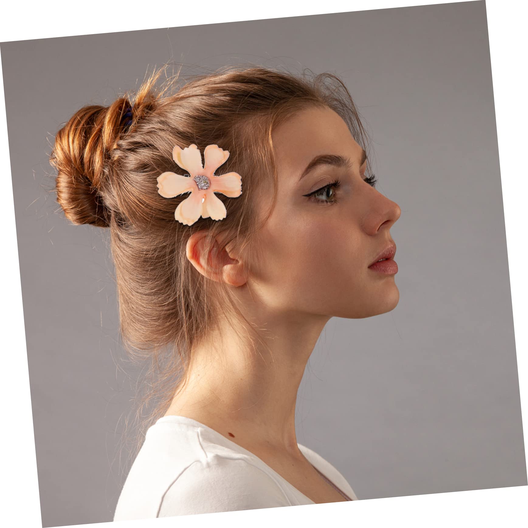 100 Piezas Horquilla De Flores Pequeña Horquilla Pinzas Para El Cabello Lindo Accesorios Para El Cabello Para Mujeres Caso De Traje De Niños Bohemia Presilla Lateral Perder Metal