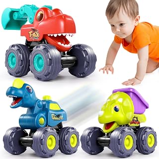 OCATO 6PCS Monster Truck Toys for 1 2 3 Year Old Boy Birthday Gift Toddler Baby Boy Gifts for Kids Toys for Ages 2-4 Bundles