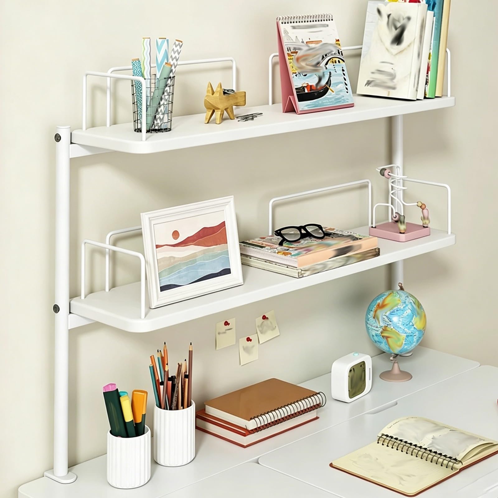 Étagère de rangement de table 60cm avec pince pour meuble d'étude