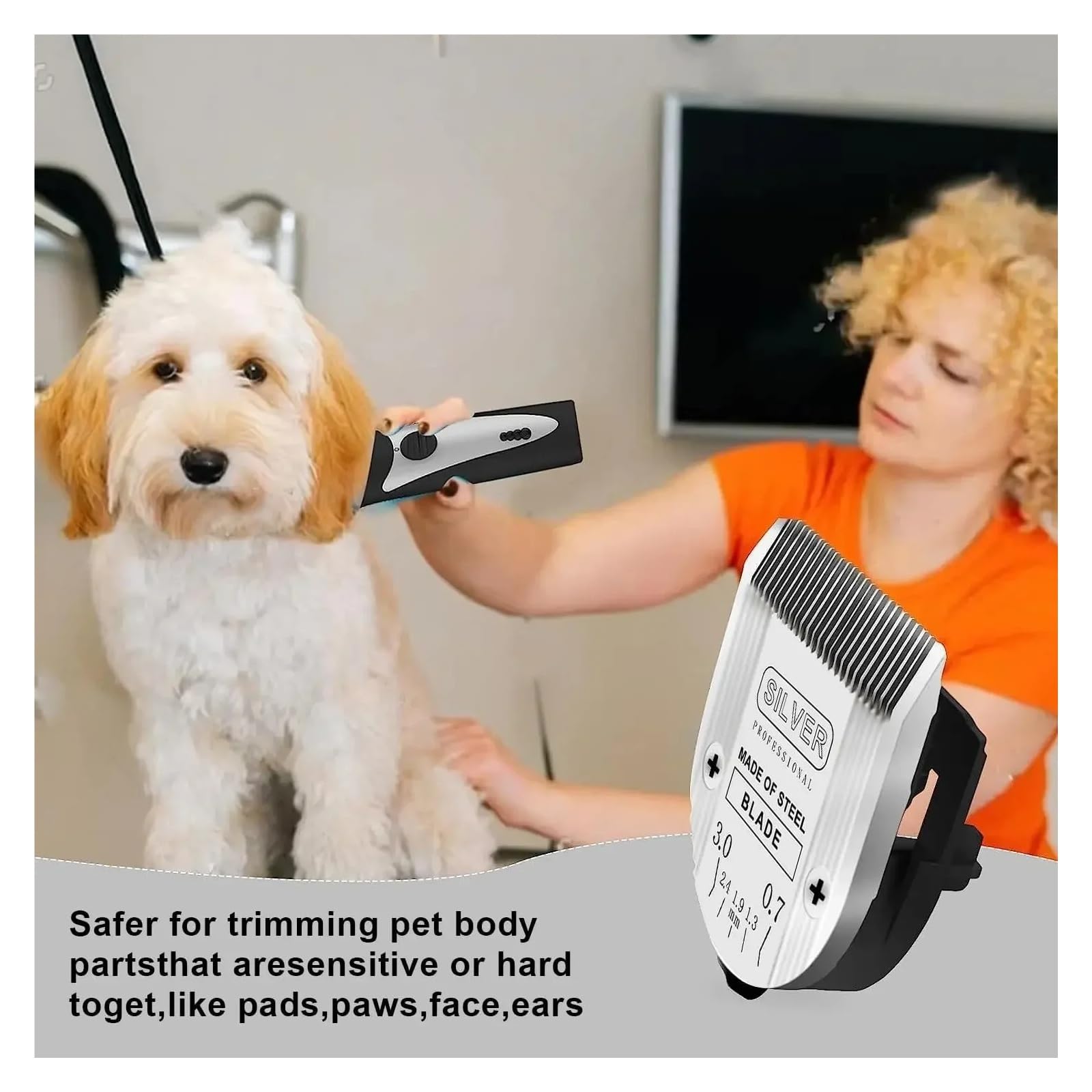 Lama Staccabile Regolabile For Cani Da Compagnia 5in1, Compatibile Con WAHL Arco, Compatibile Con Bravura(5pcs/Silver)