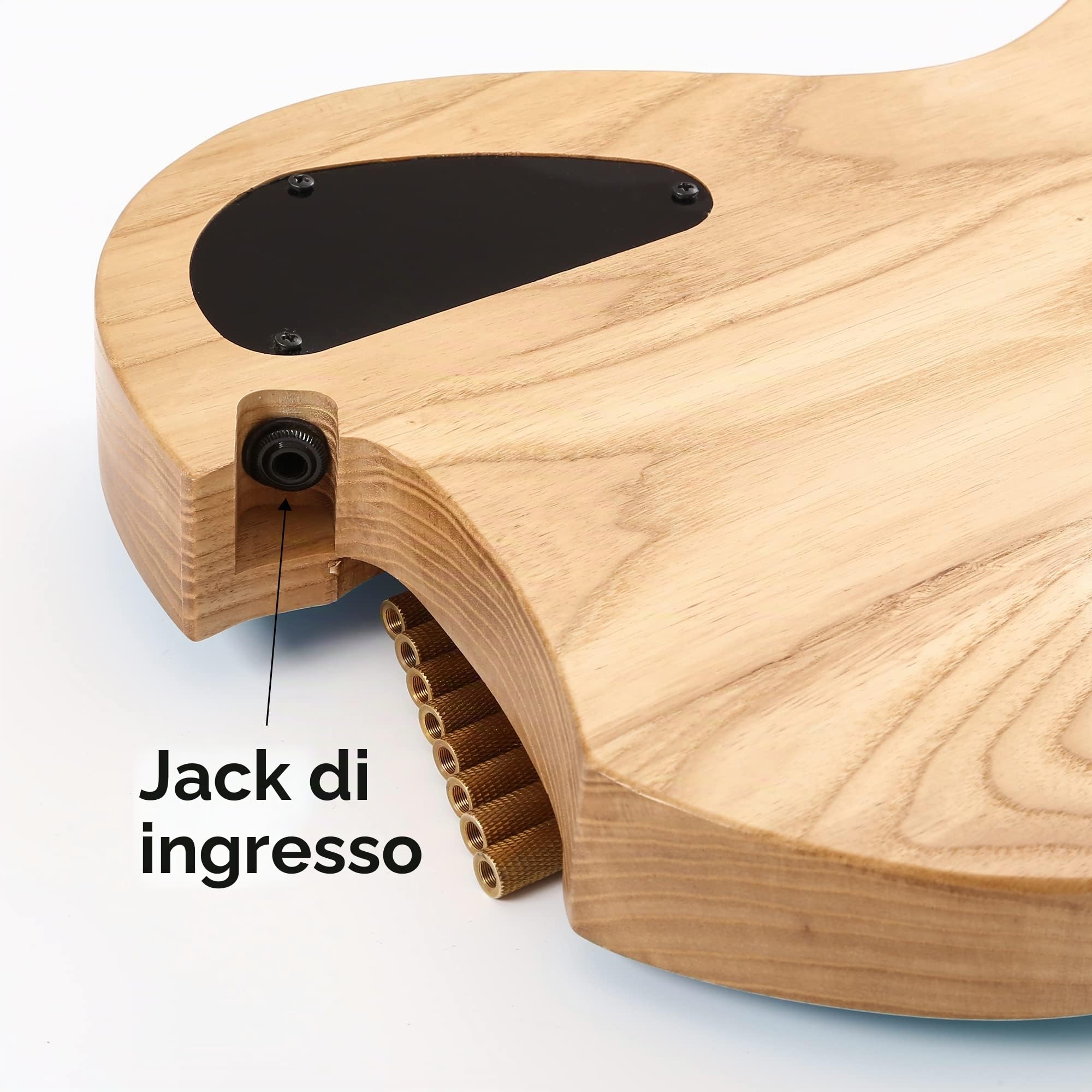 Batking Chitarra Elettrica da Viaggio a 7 Corde senza Testa con Tasti Sfalsati per Adulti (Nero Opaco)
