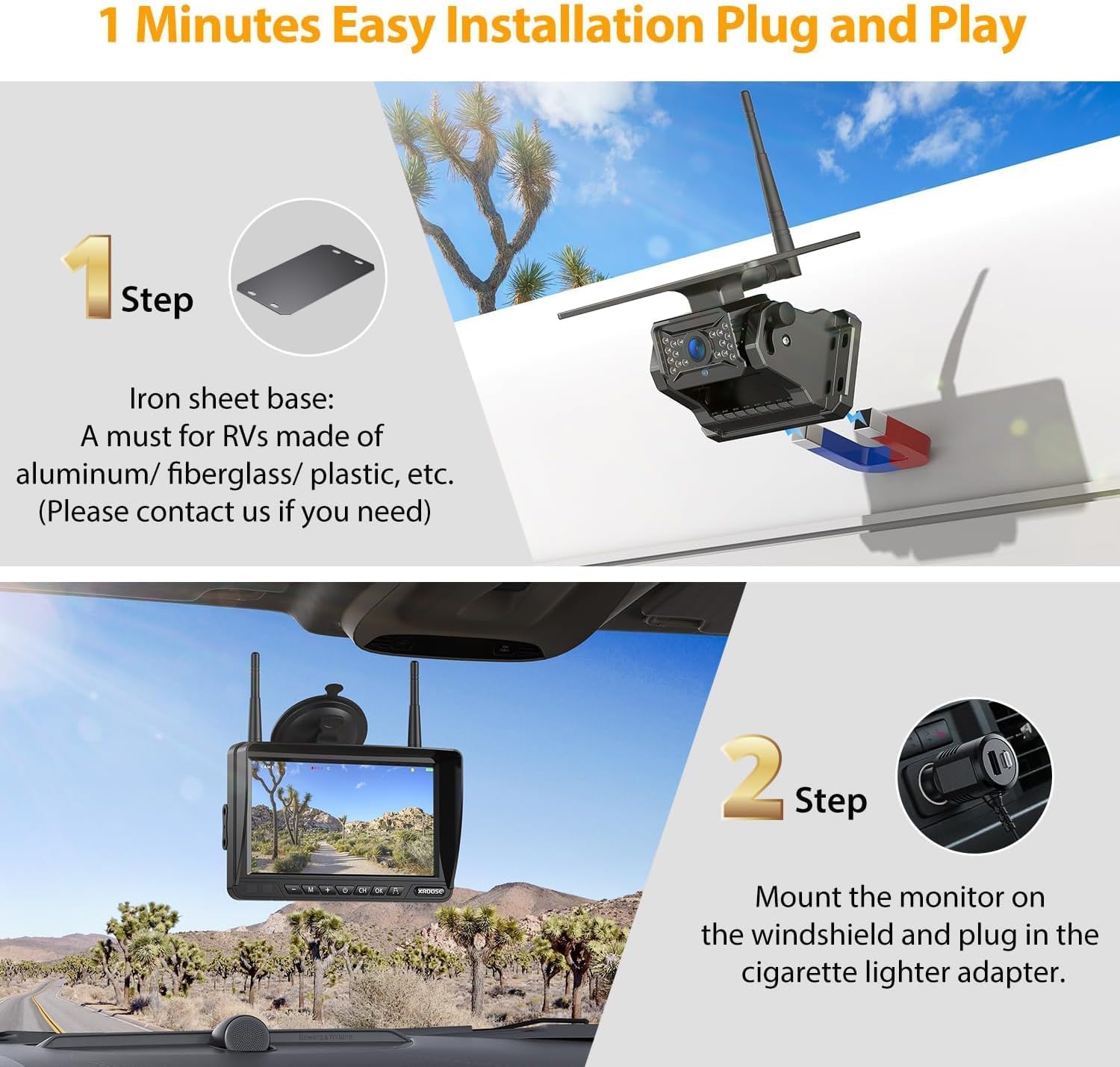 Wireless Back Up Camera&Magnetic Mounting Plate 3 71DASg EkPL. AC SL1500