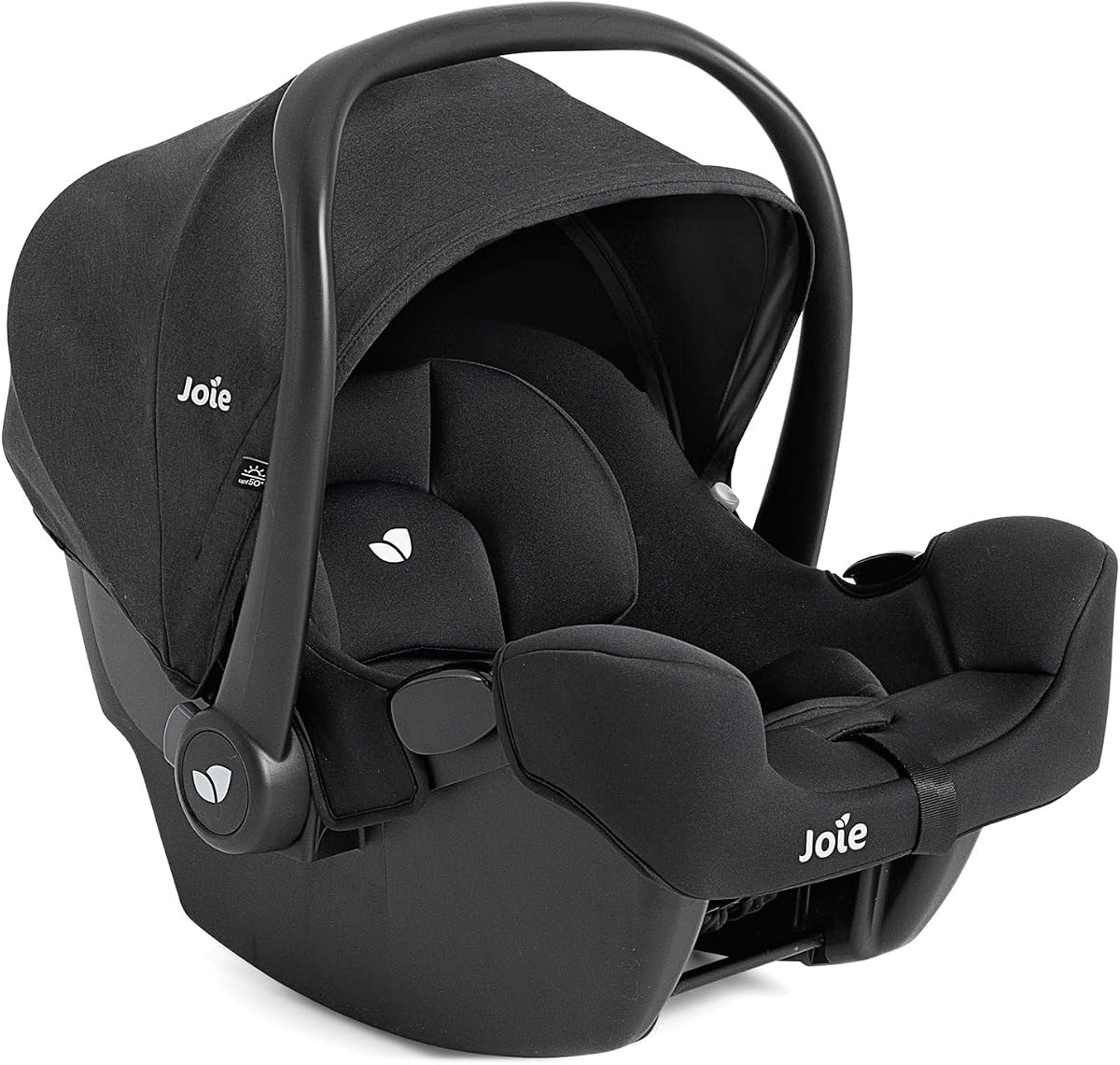 Silla de coche Baby Rue y base antirrebote, ligera | Silla de coche ligera con dosel UPF 50+ para recién nacidos y bebés. Compatible con sistemas de viaje.