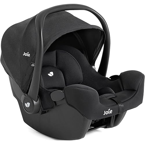 Joie Baby, Rue Lightweight Infant Car Seat & Anti-Rebound Base, Side-Impact Protection, 5-Point Harness, and UPF 50+ Canopy for Newborns and Infants (Shale Dark)