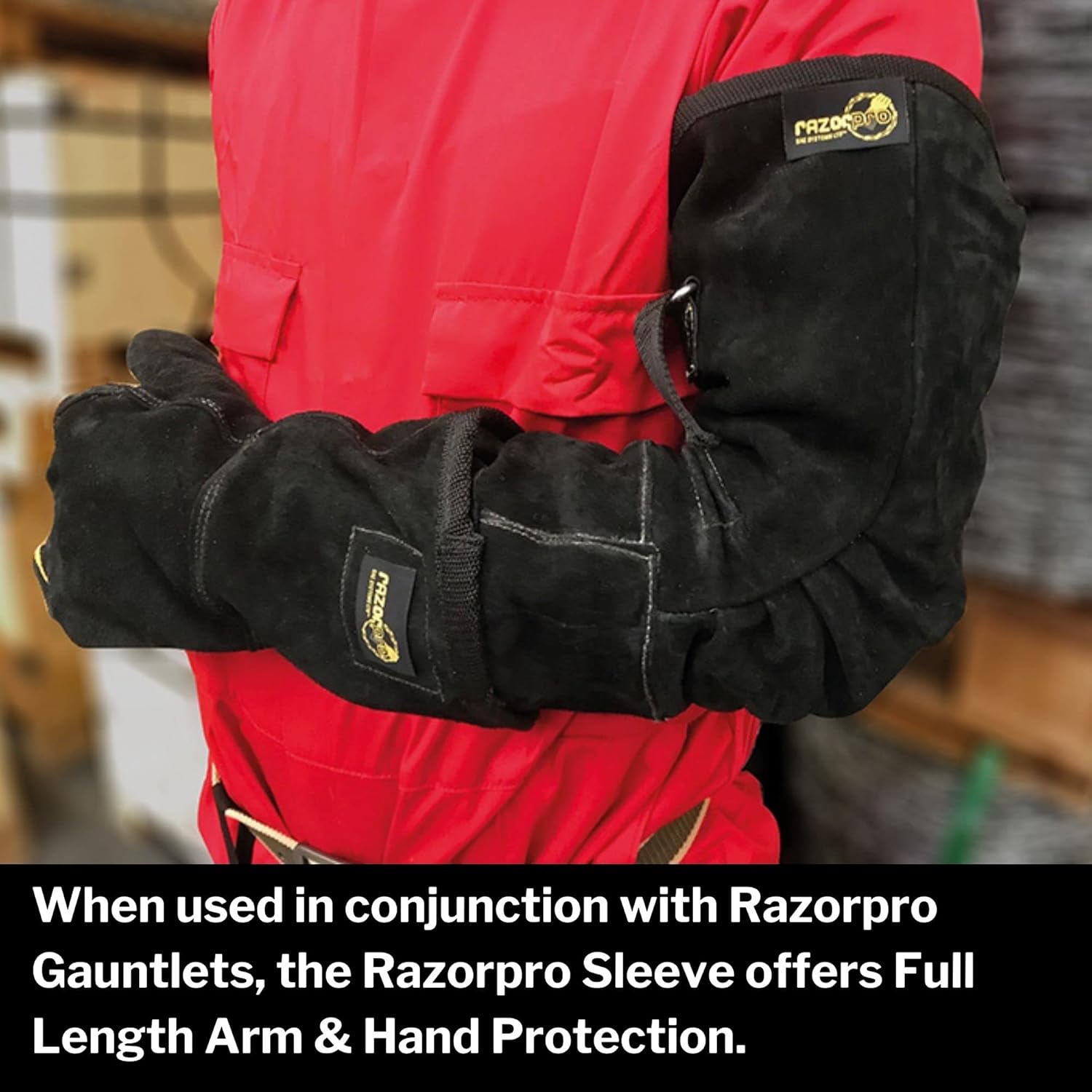 Razorpro Cut & Puncture Resistant Sleeves/Arm Protectors for Razor Wire, Barbed Wire Handling. Kevlar Type Lining, Full Arm Guard suitable for Glass/Animals