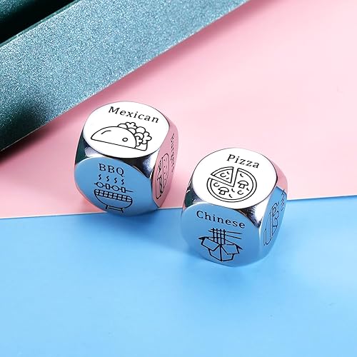 Miniatura 2 de Regalo de aniversario para una cita nocturna para pareja, decisión de comida, 2 dados para él, novia, novio, cumpleaños, día de San Valentín, regalo