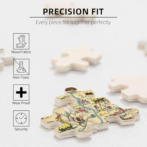 Miniatura 5 de Rompecabezas de madera de 500 piezas de Dakota del Norte, desafiante del estado de EE. UU., regalo para adultos, novio, novia