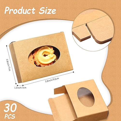 Miniatura 2 de Caja de jabón Kraft de 30 piezas con cajas de jabón para ventana para jabón casero, caja de ventana ovalada para jabón, jabón casero, suministros
