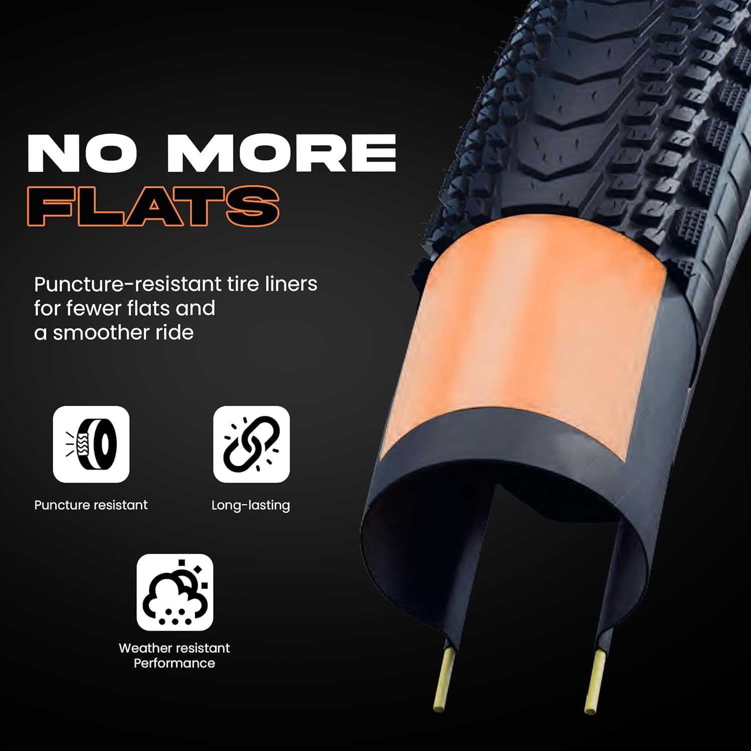 HEB Allscape Bike Tire Liner (2 Pack) - Polyurethane Bike Tube Protector Liner - Easy-to-Install, Heat & Weather Resistant Fat Tire Liner 20x4 / 24x4 / 26x4 Fat Bike Tube Liner