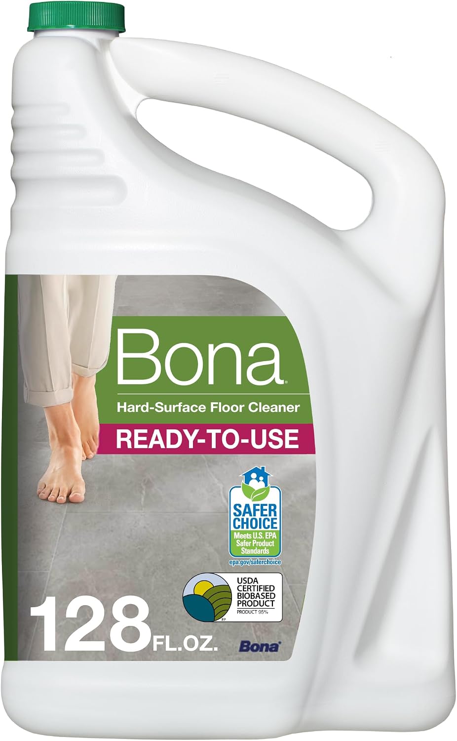 Bona Stone, Tile & Laminate Floor Cleaner Refill, 128 oz, Clear