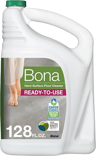 Bona Multi-Surface Floor Cleaner Refill – 128 fl oz – Residue-Free Floor Cleaning Solution for Bona Spray Mop and Spray Bottle Refill – For Use on Stone, Tile, Laminate, and Vinyl Floors