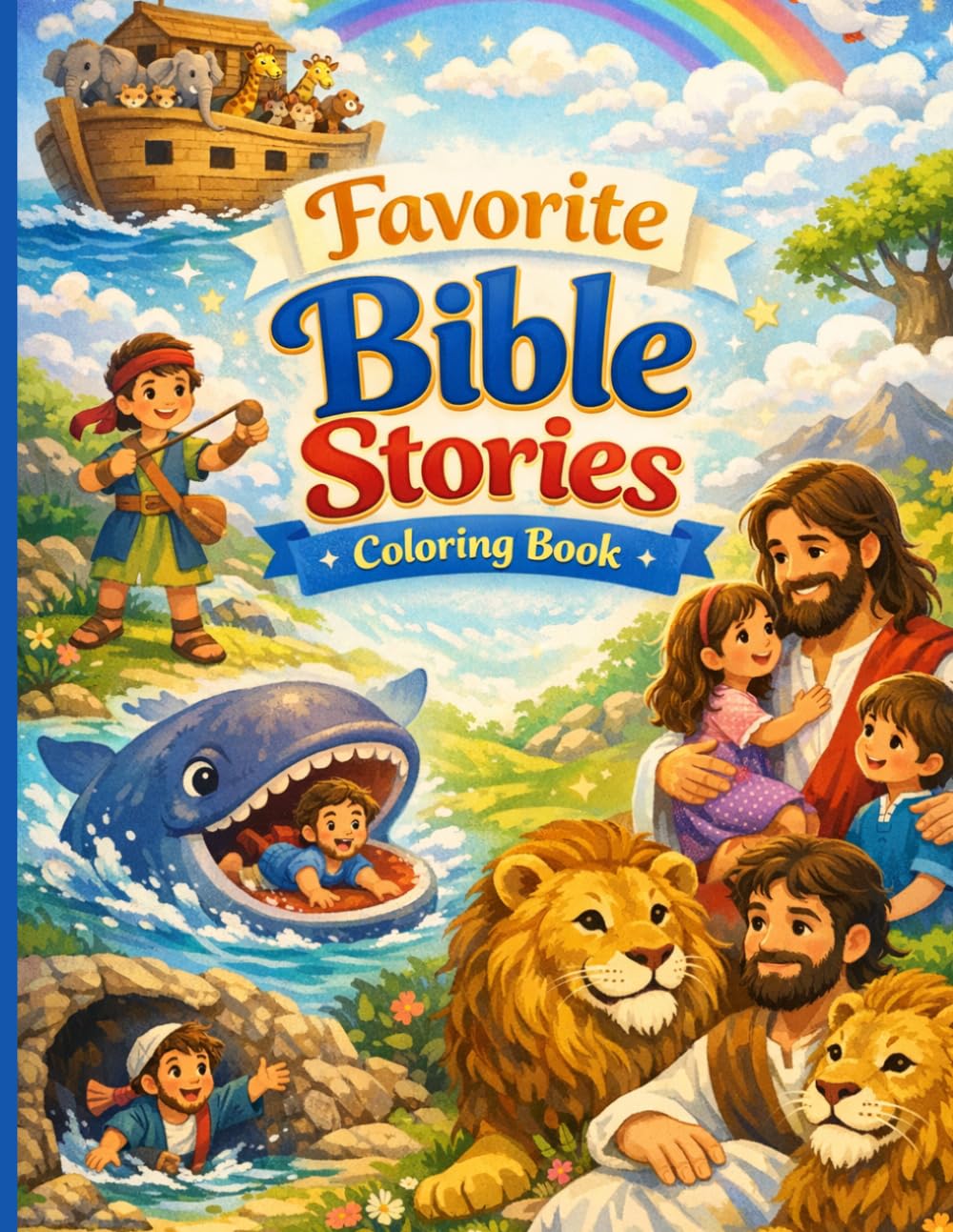 Favorite Bible Stories Coloring Book: A Kid-Friendly Christian Coloring Book Filled with Beloved Stories