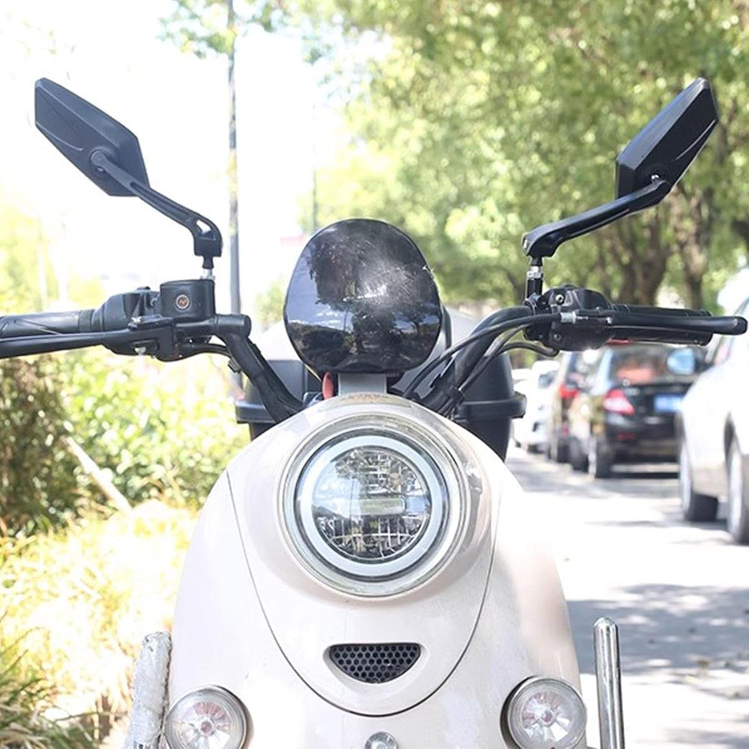 Handlebar Bike Mirror Bike Rear View Mirror Reflector, Adjustable Rotatable HD Clear Rearview, Blast-resistant Glass Lens, E-bike Electric Scooter Cycling Accessorie,1Pair