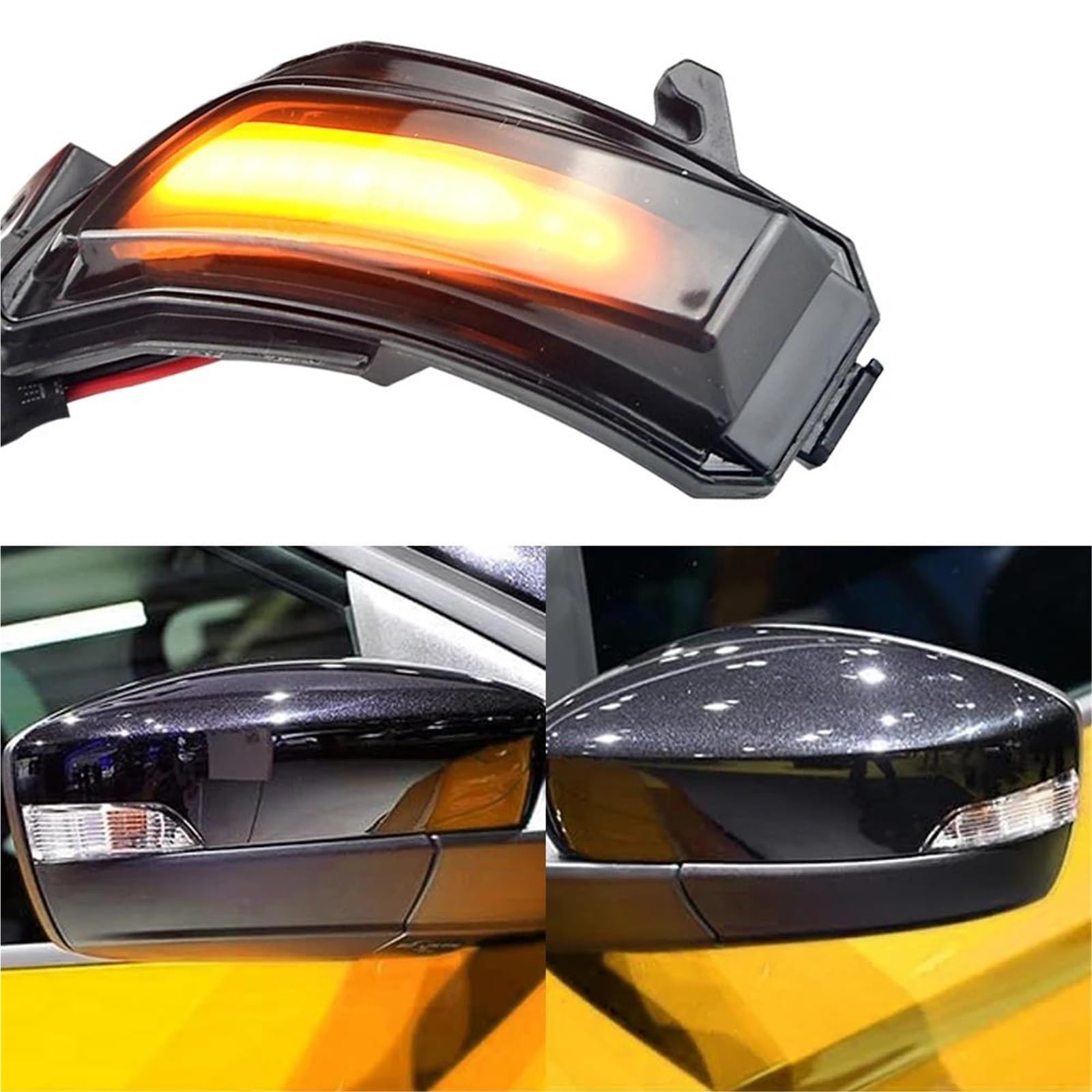 LED Intermitentes Laterales 2 Luces LED De Señal Giro Dinámicas Espejo Retrovisor Lateral para Skoda para Fabia 2014 2015 2016-2018 2019 para Rapid 2017-2020