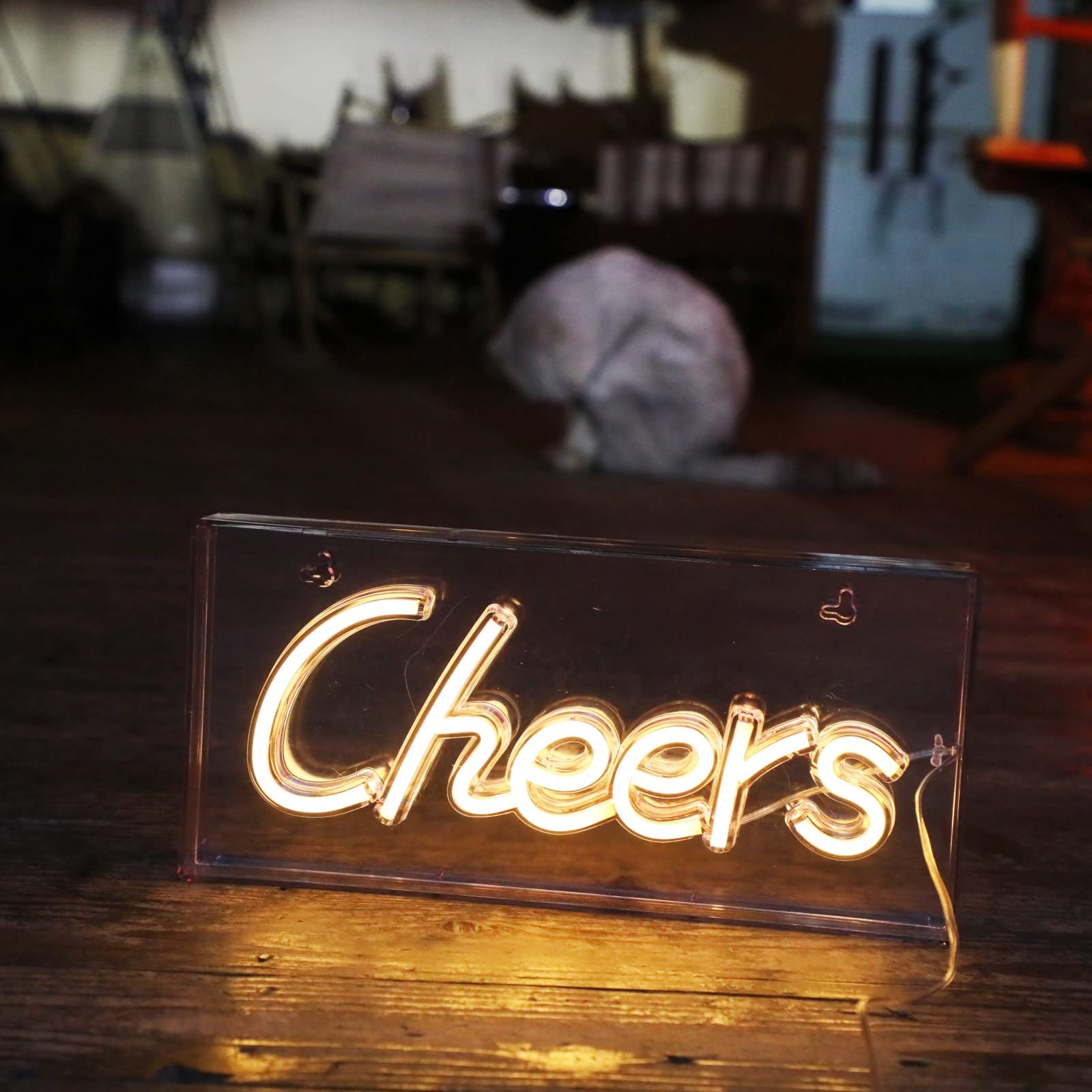Amazon.co.jp: Cheers ネオンサイン USB LEDネオンサイン 壁と