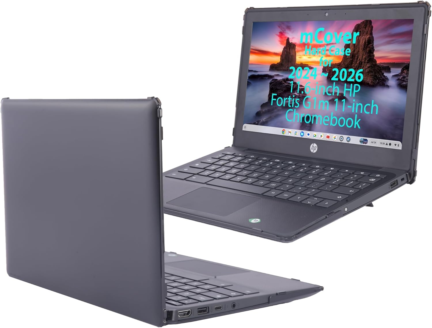 mCover Case ONLY Compatible for 2024-2026 11.6" HP Fortis G1m 11 Clamshell or Fortis Flip G1m 11 2-in-1 Chromebook (NOT Fitting Any Other HP Models)- Black